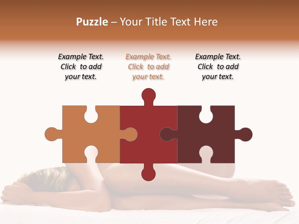 Woman Asleep In A Ball With White Background PowerPoint Template