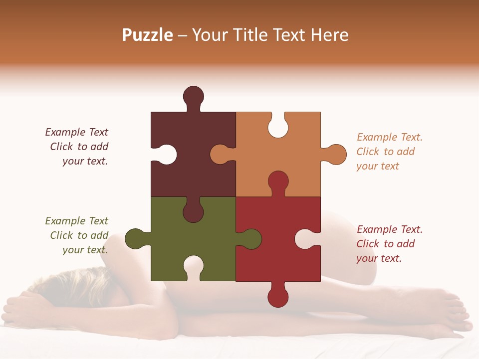 Woman Asleep In A Ball With White Background PowerPoint Template