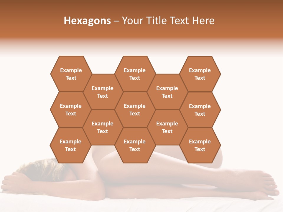 Woman Asleep In A Ball With White Background PowerPoint Template