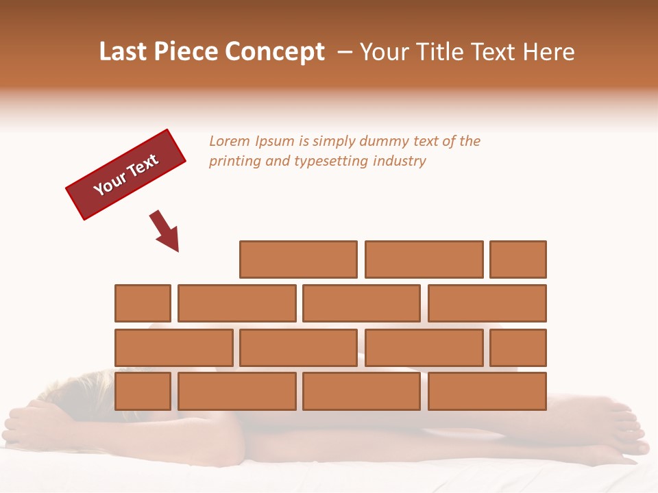 Woman Asleep In A Ball With White Background PowerPoint Template