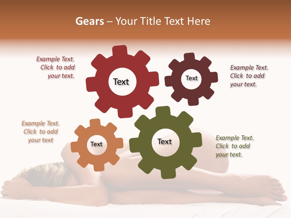 Woman Asleep In A Ball With White Background PowerPoint Template