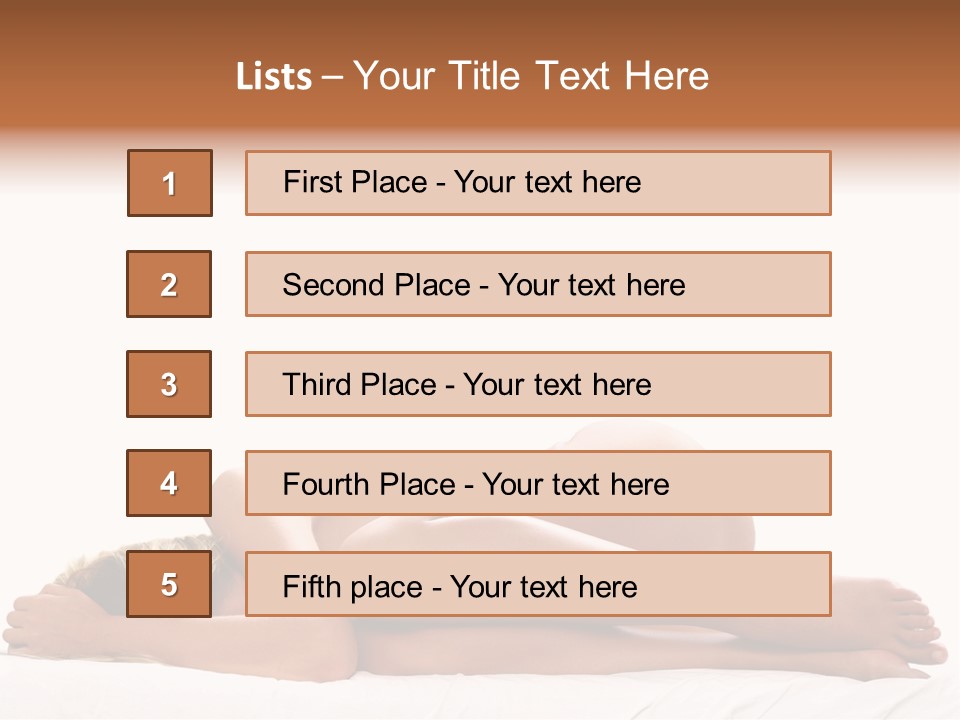 Woman Asleep In A Ball With White Background PowerPoint Template