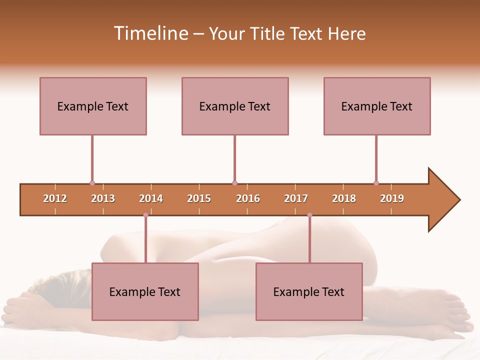 Woman Asleep In A Ball With White Background PowerPoint Template