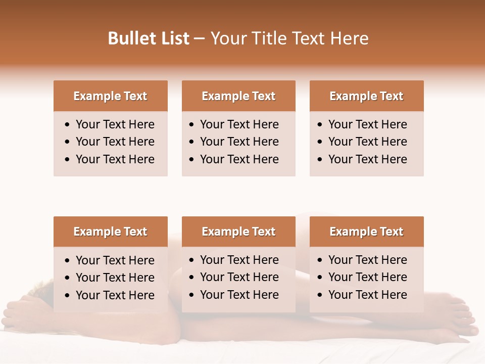 Woman Asleep In A Ball With White Background PowerPoint Template