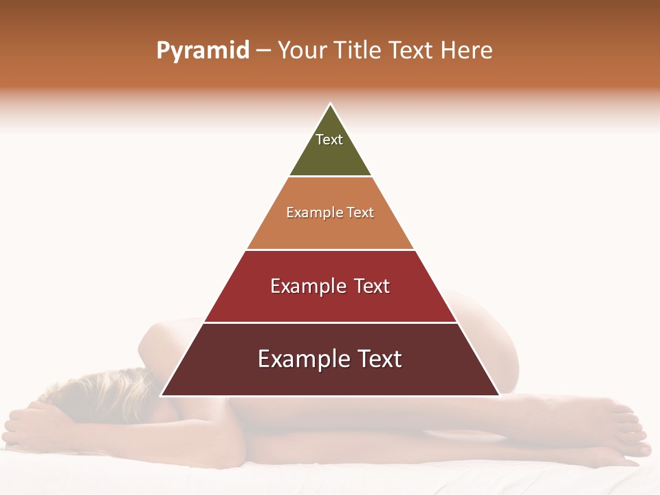 Woman Asleep In A Ball With White Background PowerPoint Template