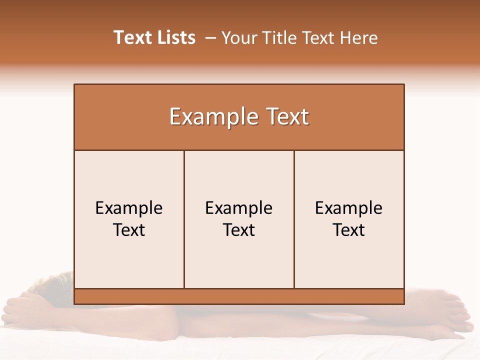 Woman Asleep In A Ball With White Background PowerPoint Template