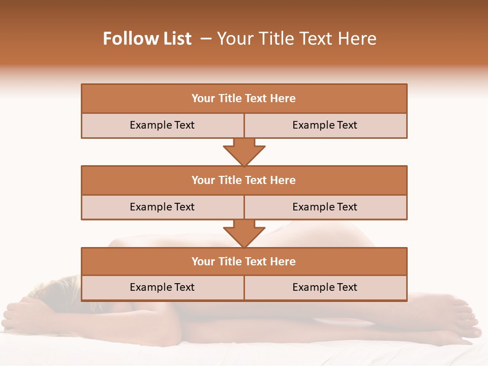 Woman Asleep In A Ball With White Background PowerPoint Template