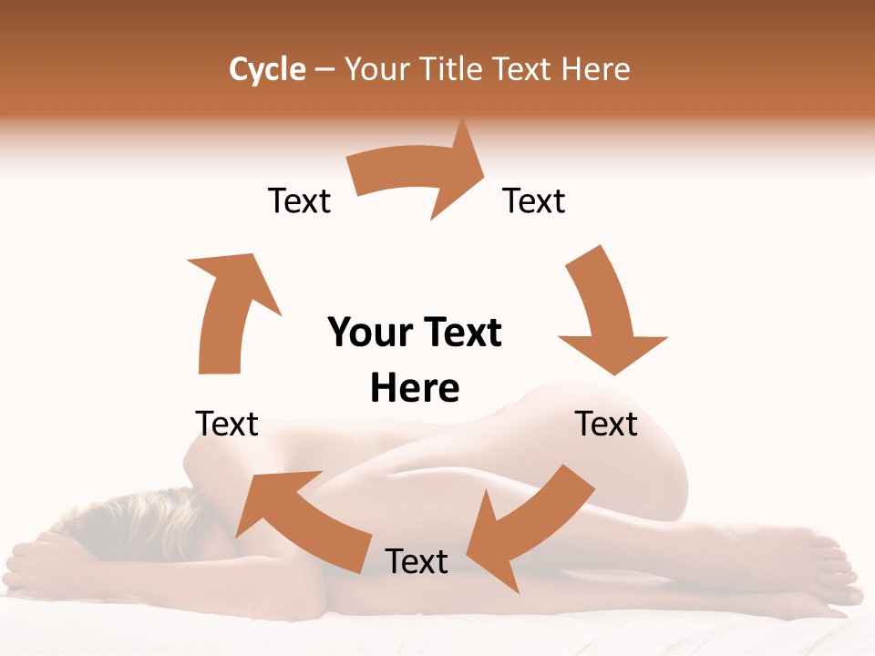 Woman Asleep In A Ball With White Background PowerPoint Template