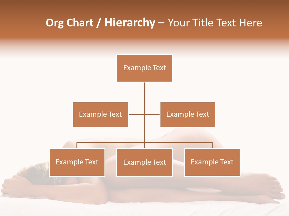 Woman Asleep In A Ball With White Background PowerPoint Template