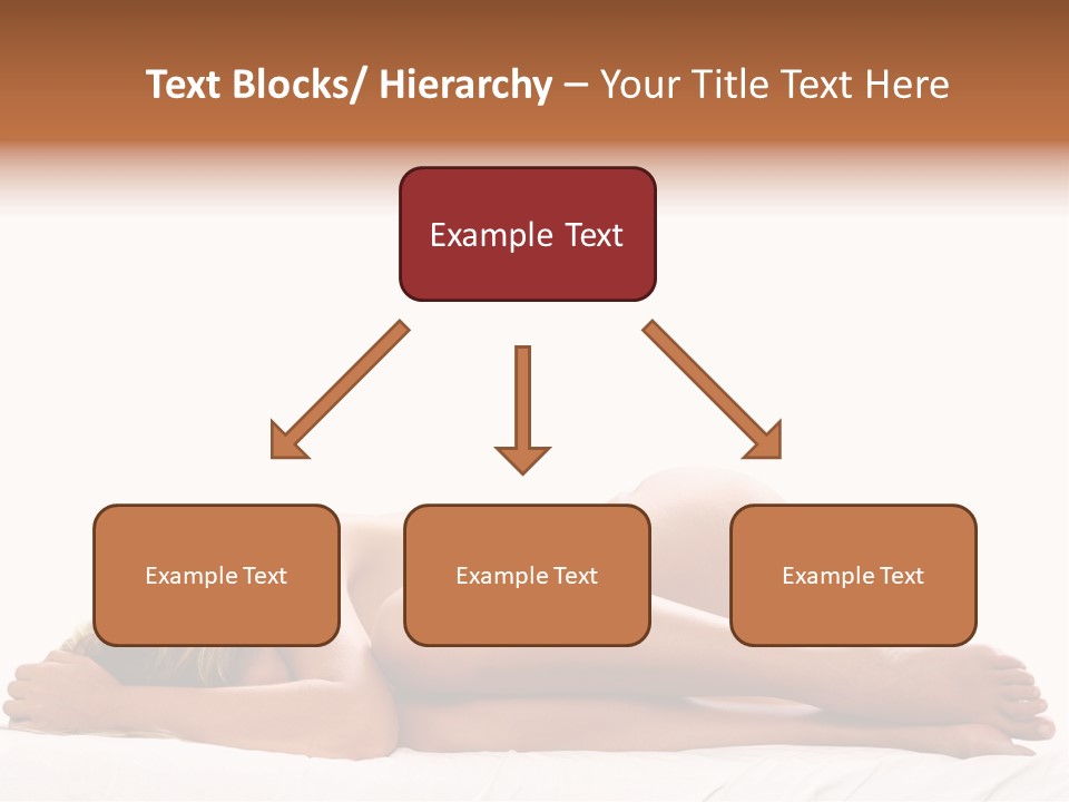 Woman Asleep In A Ball With White Background PowerPoint Template