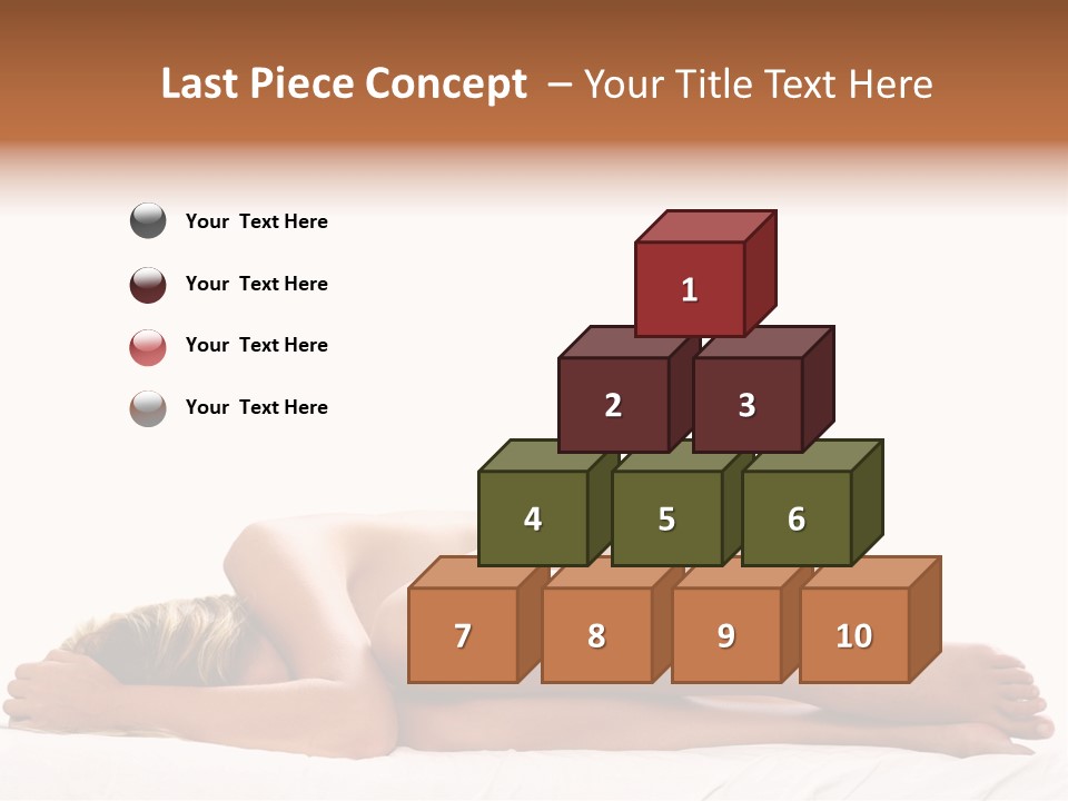 Woman Asleep In A Ball With White Background PowerPoint Template