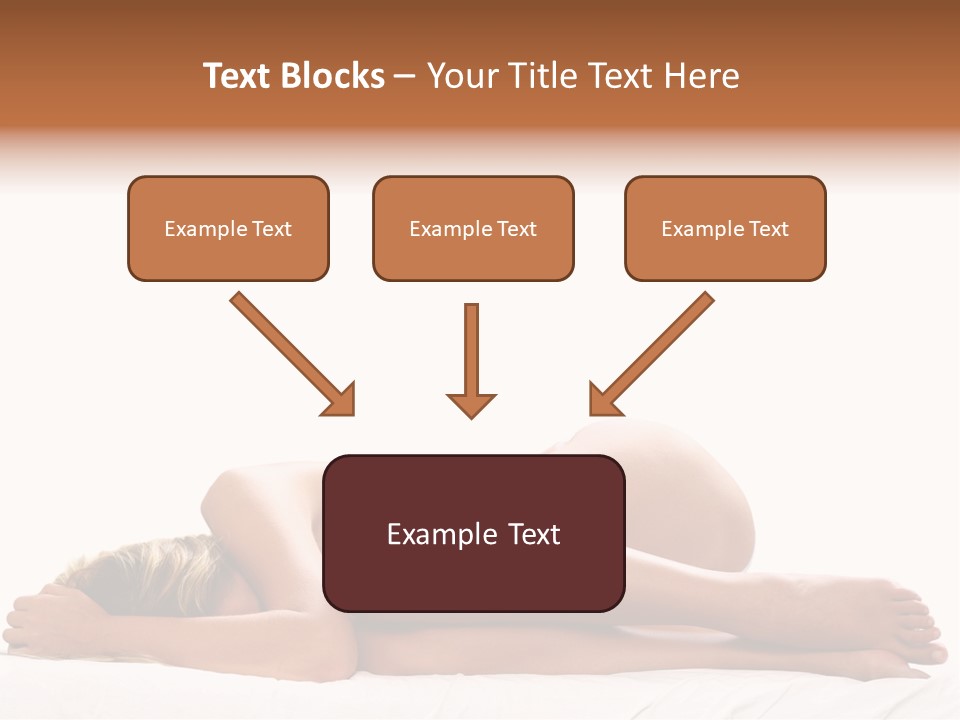 Woman Asleep In A Ball With White Background PowerPoint Template