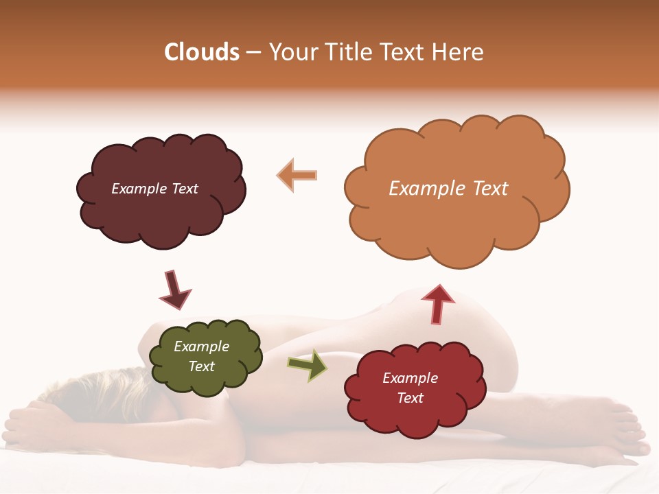 Woman Asleep In A Ball With White Background PowerPoint Template