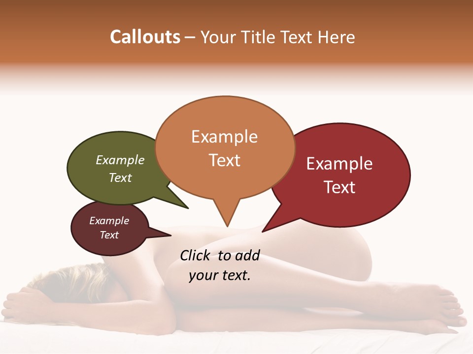 Woman Asleep In A Ball With White Background PowerPoint Template