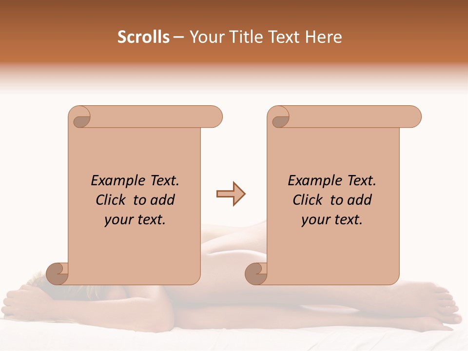 Woman Asleep In A Ball With White Background PowerPoint Template