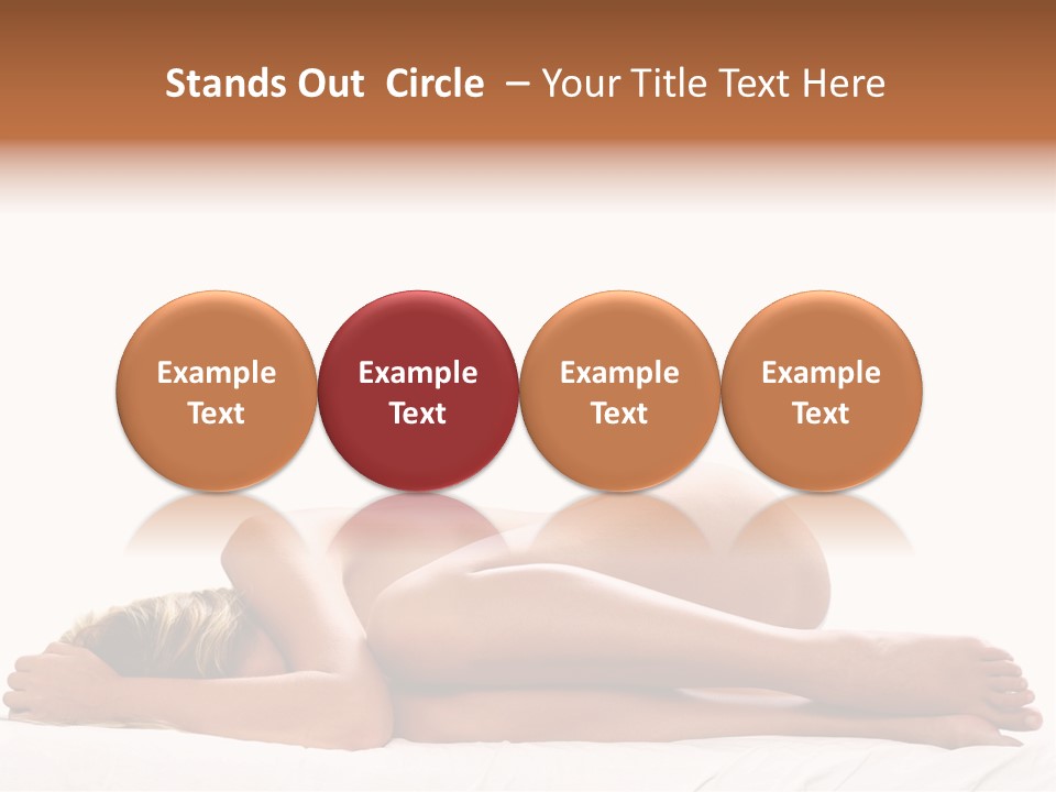 Woman Asleep In A Ball With White Background PowerPoint Template