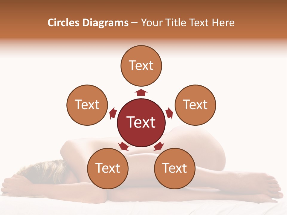 Woman Asleep In A Ball With White Background PowerPoint Template