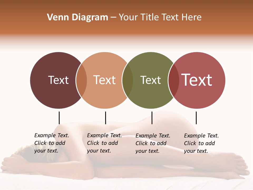 Woman Asleep In A Ball With White Background PowerPoint Template