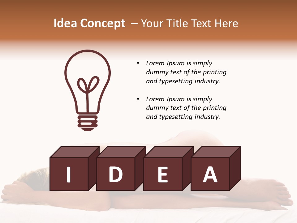 Woman Asleep In A Ball With White Background PowerPoint Template