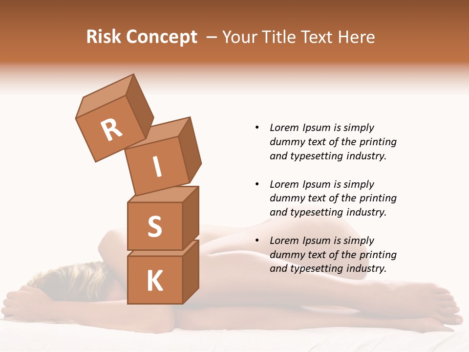 Woman Asleep In A Ball With White Background PowerPoint Template