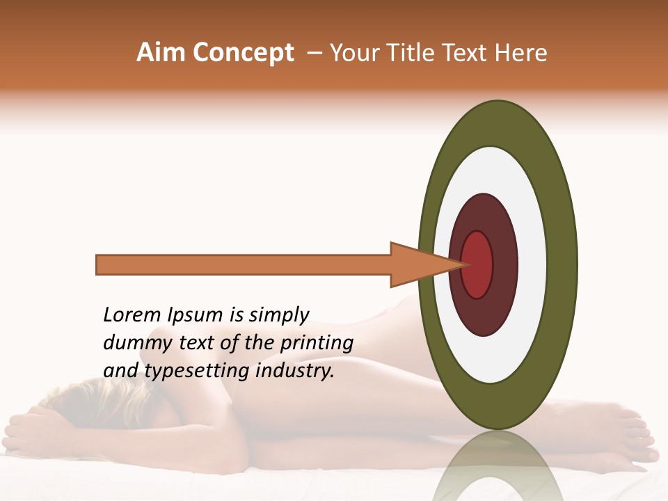 Woman Asleep In A Ball With White Background PowerPoint Template