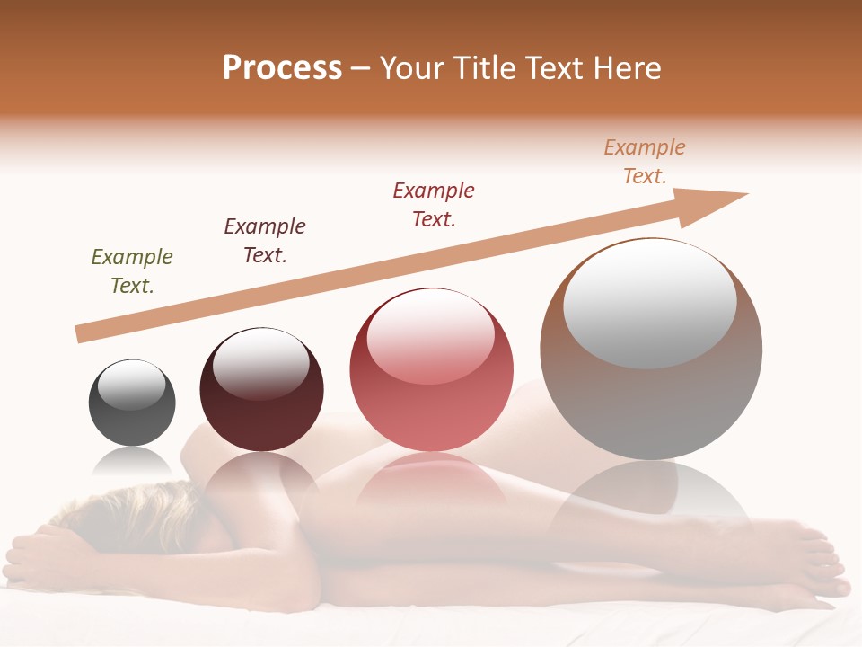 Woman Asleep In A Ball With White Background PowerPoint Template