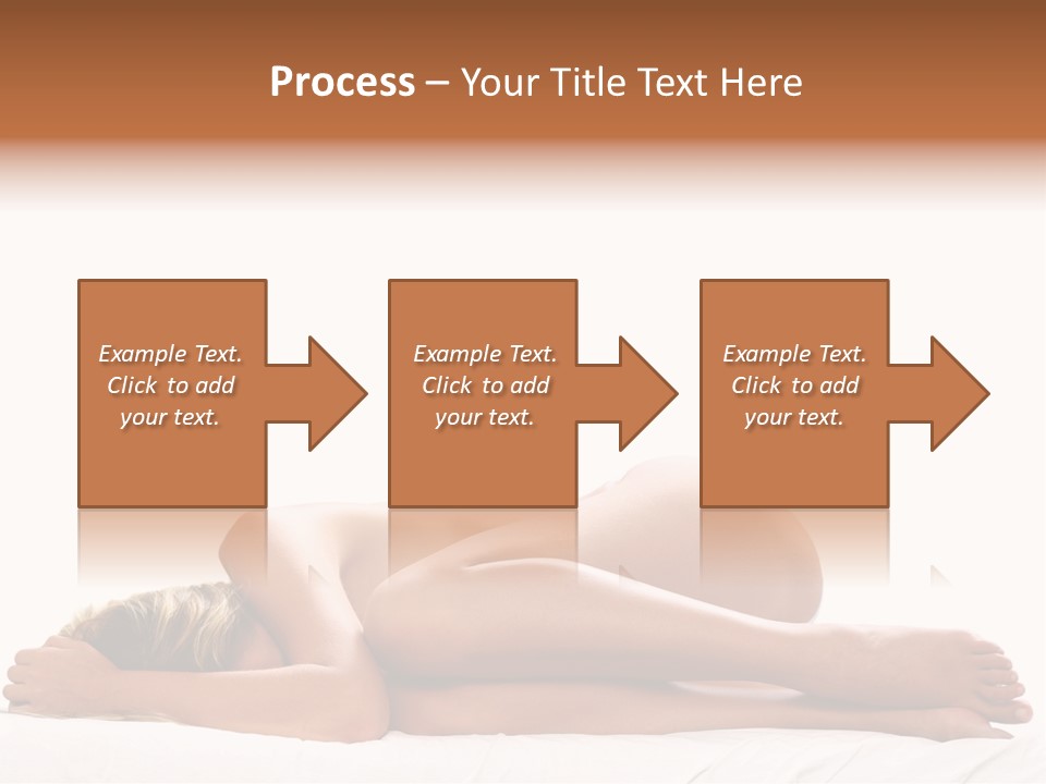 Woman Asleep In A Ball With White Background PowerPoint Template