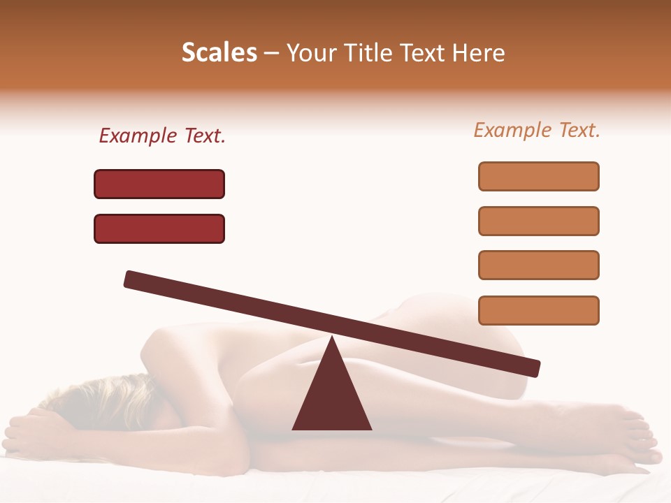 Woman Asleep In A Ball With White Background PowerPoint Template