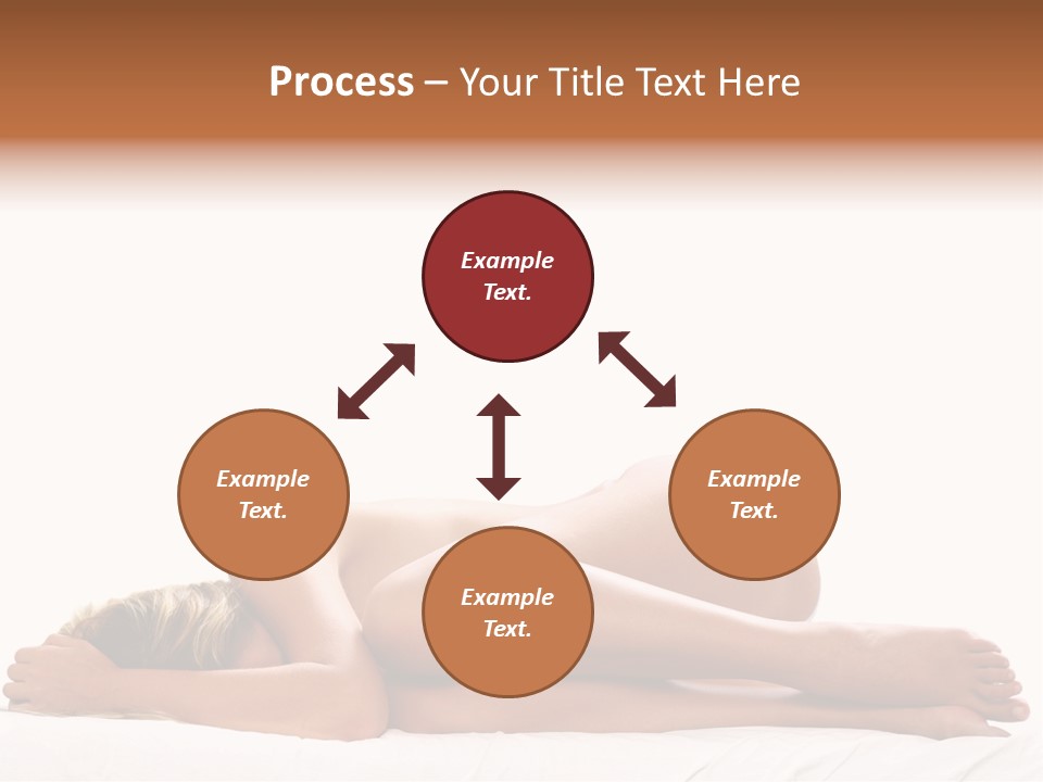 Woman Asleep In A Ball With White Background PowerPoint Template