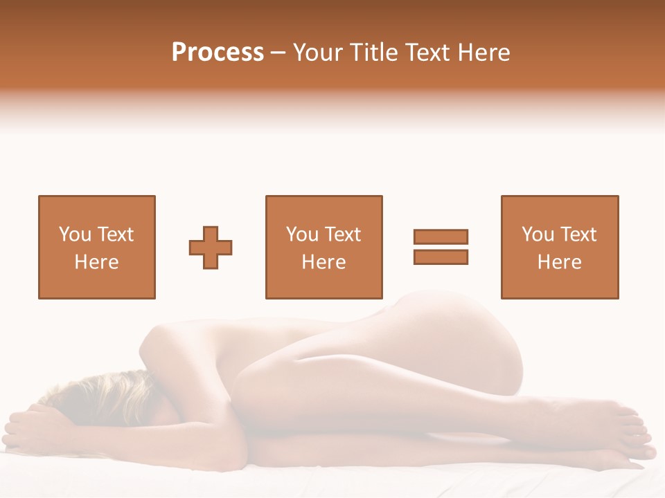 Woman Asleep In A Ball With White Background PowerPoint Template