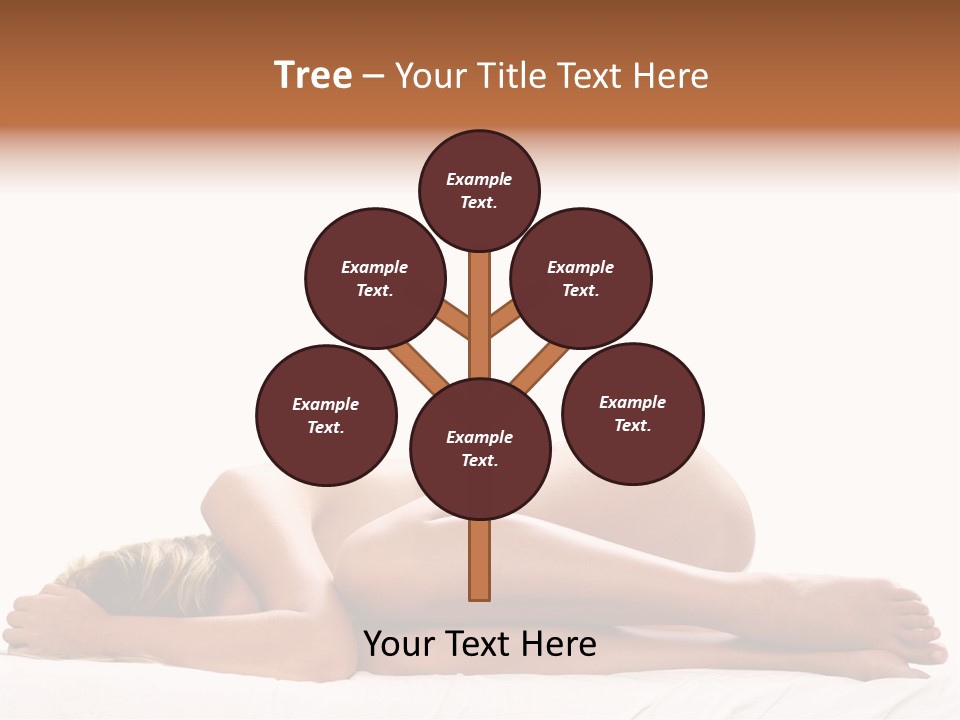 Woman Asleep In A Ball With White Background PowerPoint Template