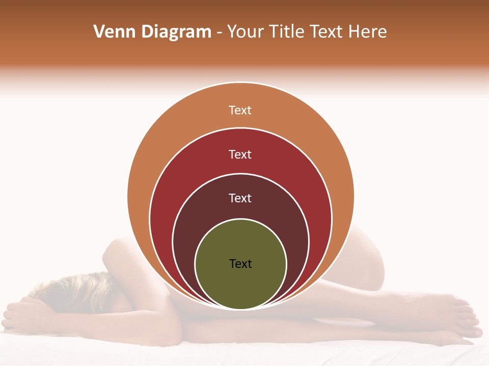 Woman Asleep In A Ball With White Background PowerPoint Template