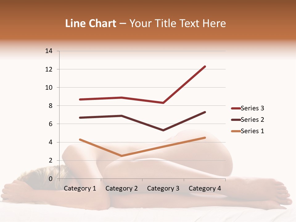 Woman Asleep In A Ball With White Background PowerPoint Template