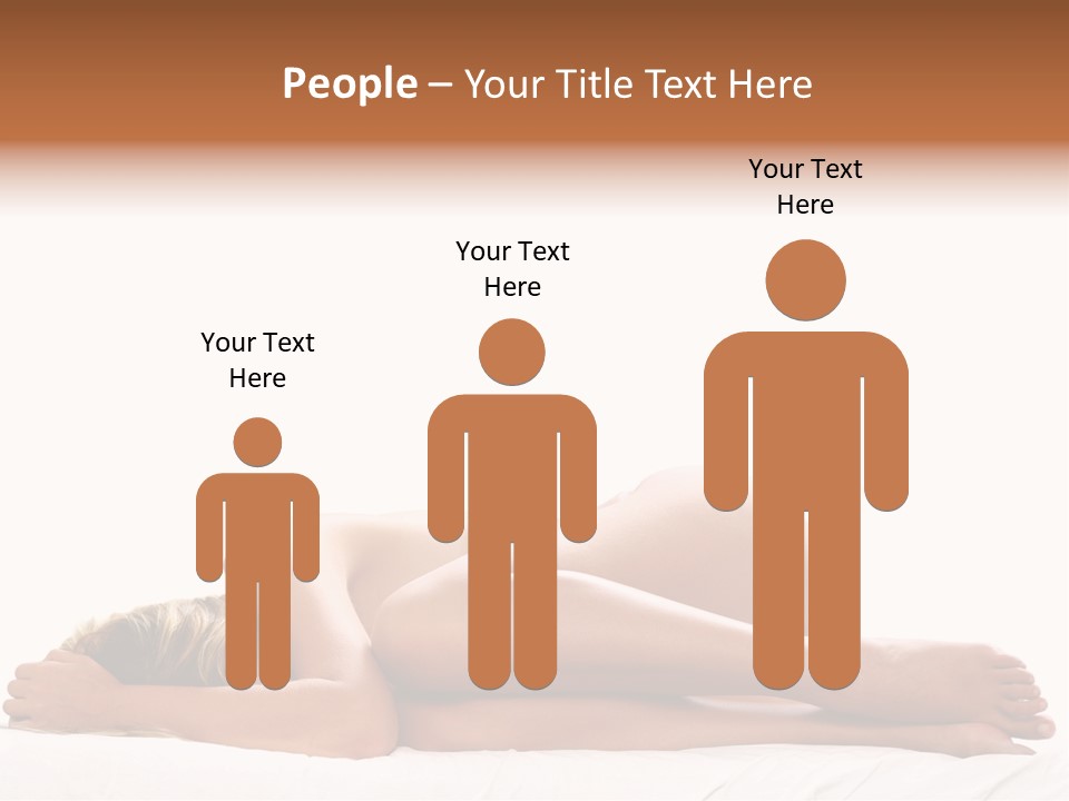 Woman Asleep In A Ball With White Background PowerPoint Template