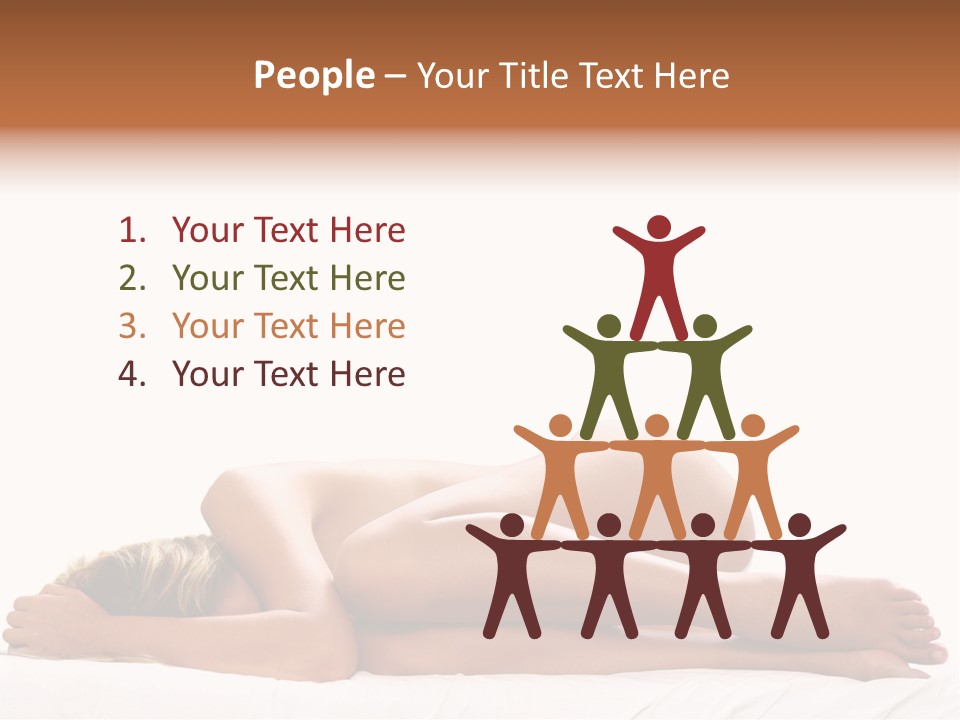 Woman Asleep In A Ball With White Background PowerPoint Template