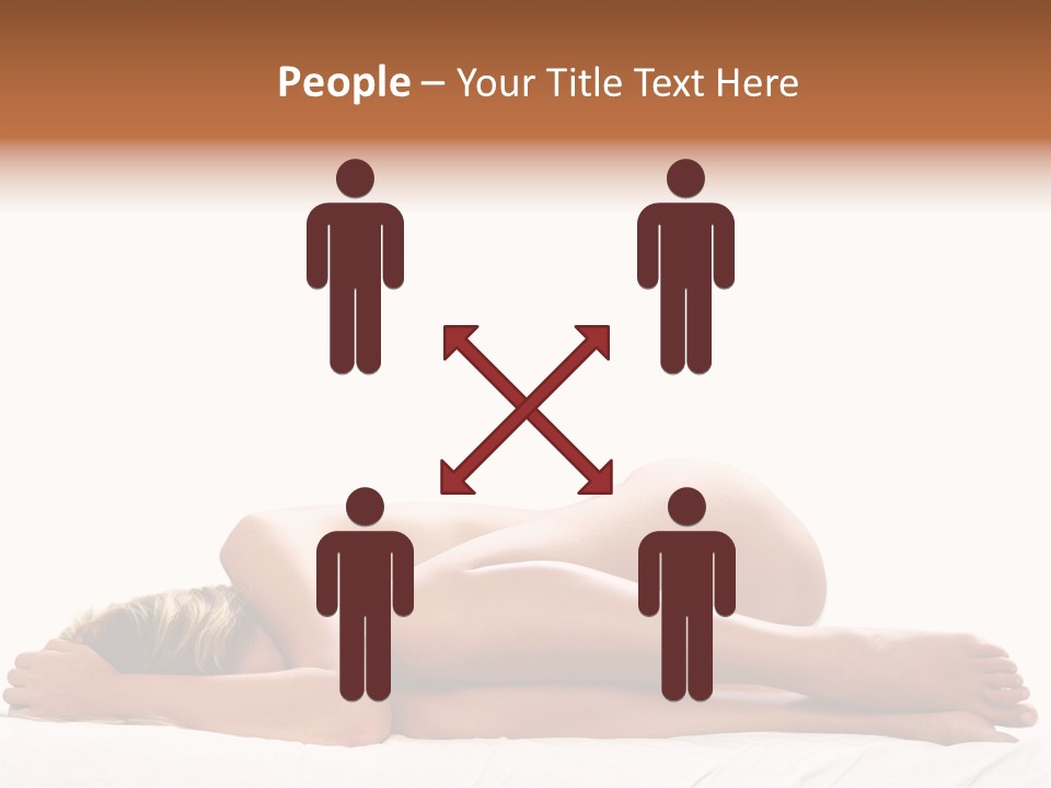 Woman Asleep In A Ball With White Background PowerPoint Template