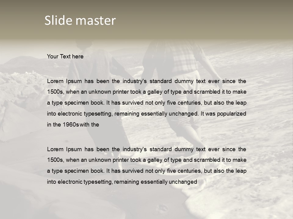 Retired Couple On Beach Series. Series1Rc PowerPoint Template