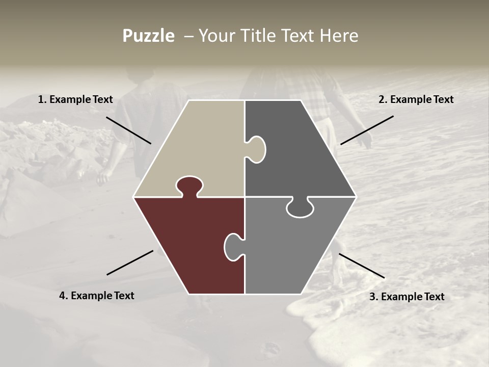 Retired Couple On Beach Series. Series1Rc PowerPoint Template