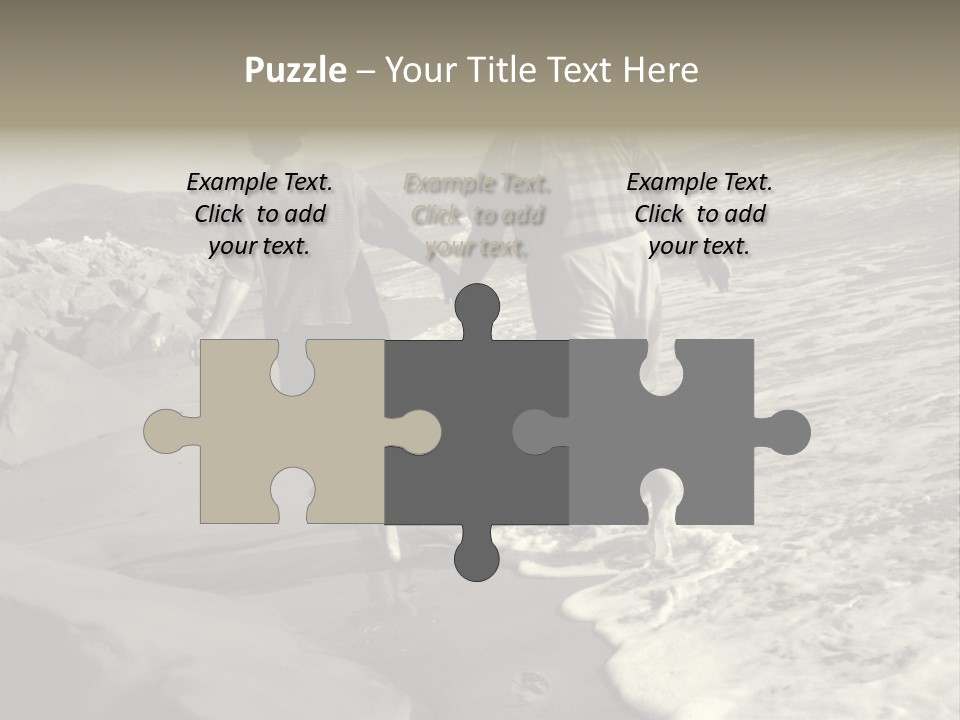 Retired Couple On Beach Series. Series1Rc PowerPoint Template