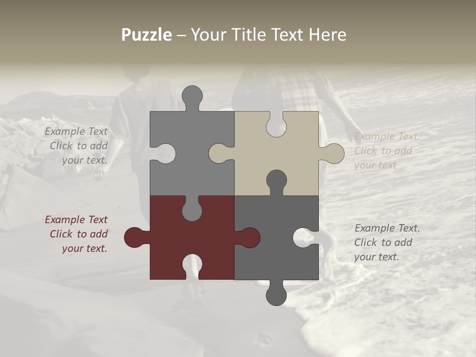 Retired Couple On Beach Series. Series1Rc PowerPoint Template