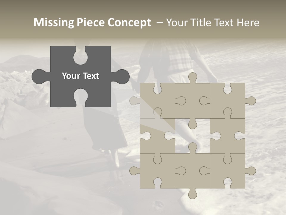 Retired Couple On Beach Series. Series1Rc PowerPoint Template