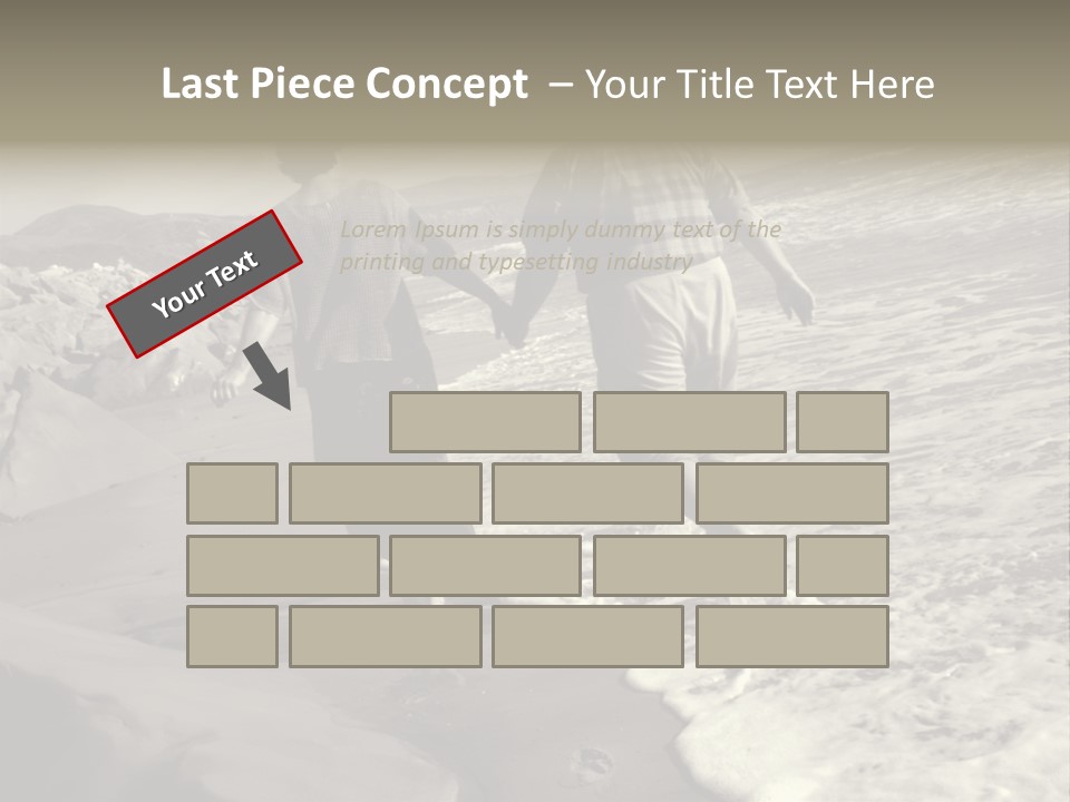 Retired Couple On Beach Series. Series1Rc PowerPoint Template