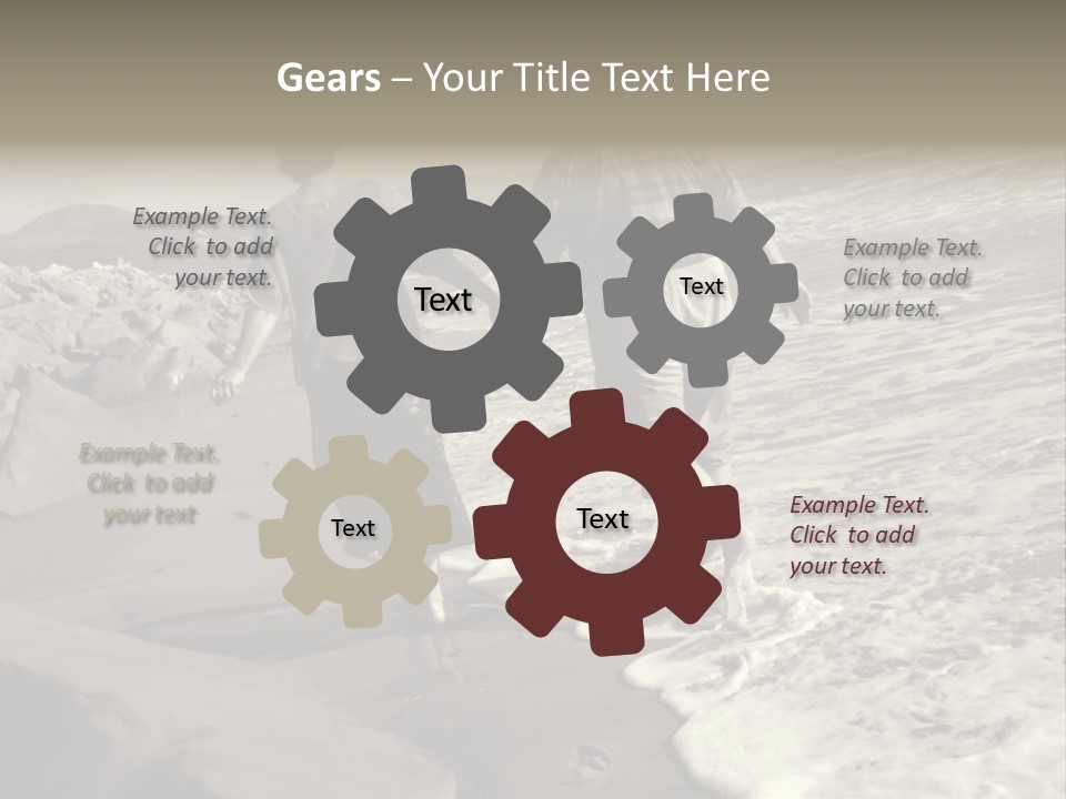 Retired Couple On Beach Series. Series1Rc PowerPoint Template