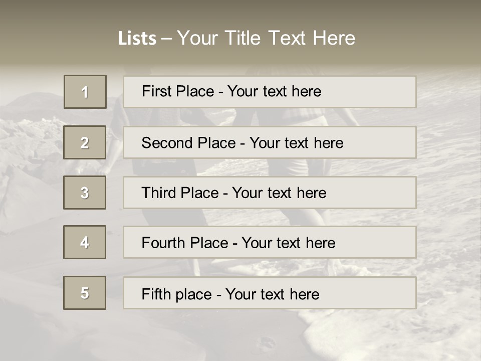 Retired Couple On Beach Series. Series1Rc PowerPoint Template