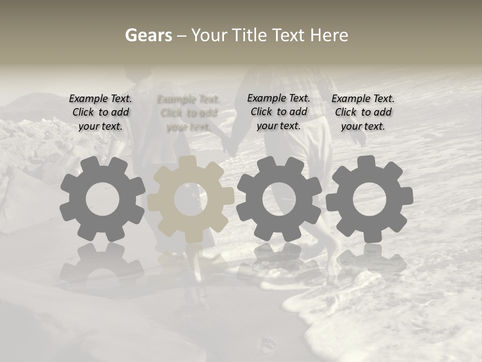 Retired Couple On Beach Series. Series1Rc PowerPoint Template