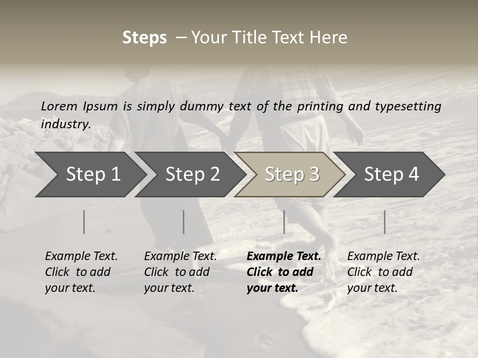 Retired Couple On Beach Series. Series1Rc PowerPoint Template