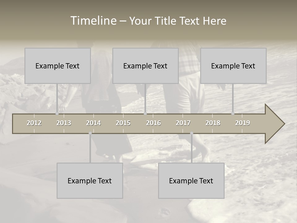 Retired Couple On Beach Series. Series1Rc PowerPoint Template