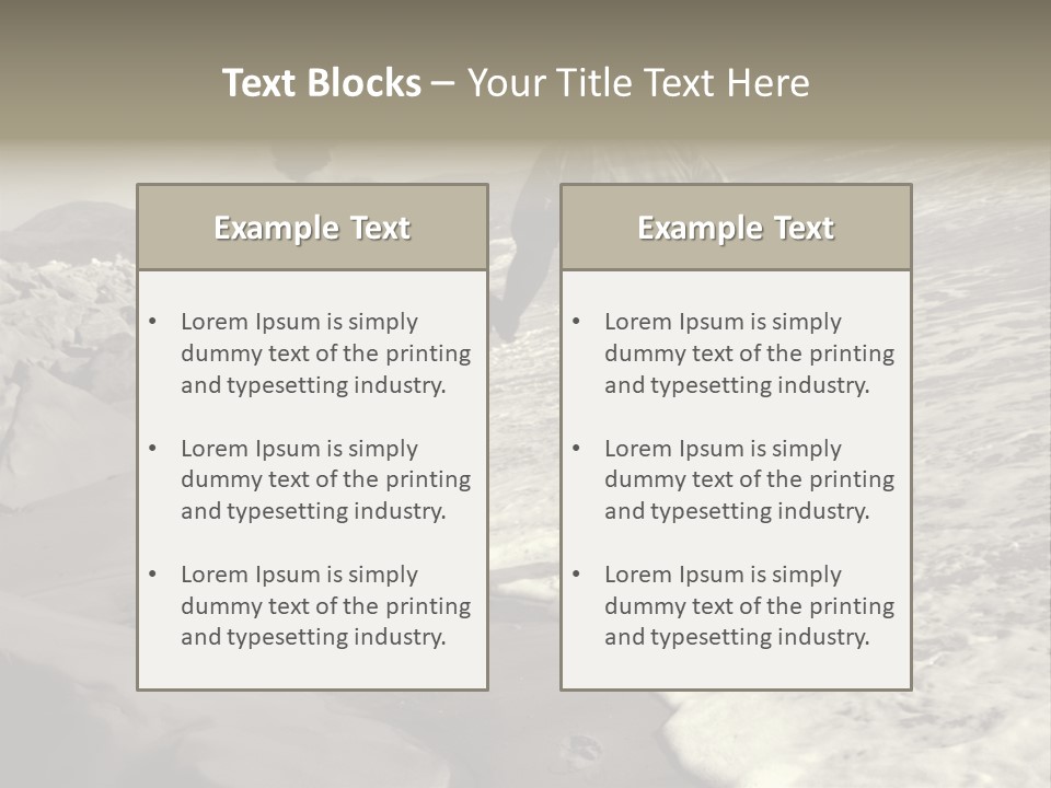 Retired Couple On Beach Series. Series1Rc PowerPoint Template