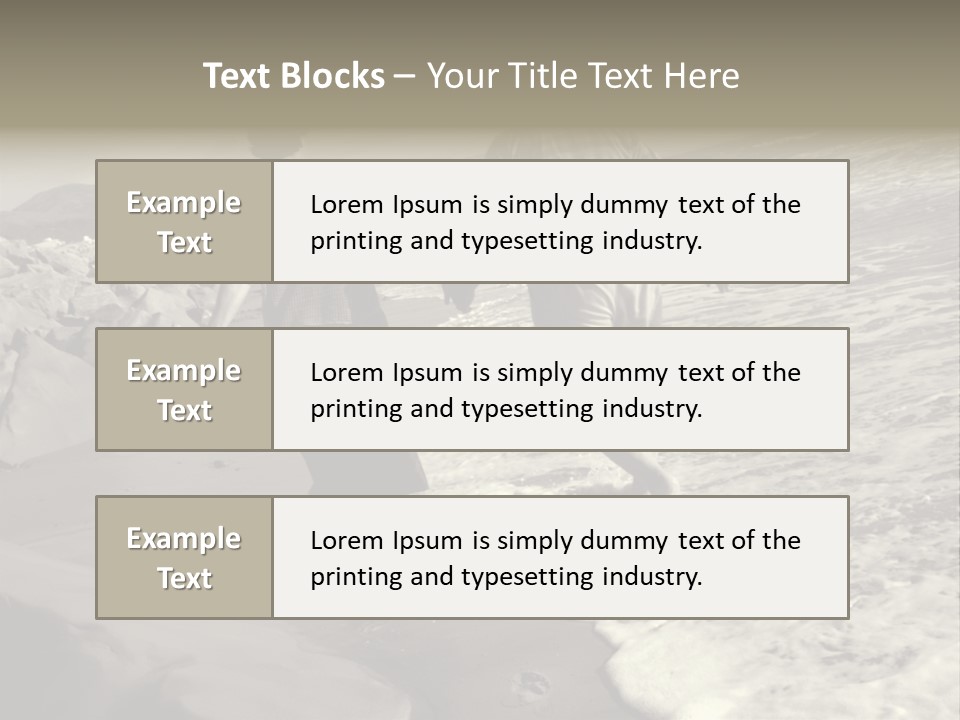 Retired Couple On Beach Series. Series1Rc PowerPoint Template