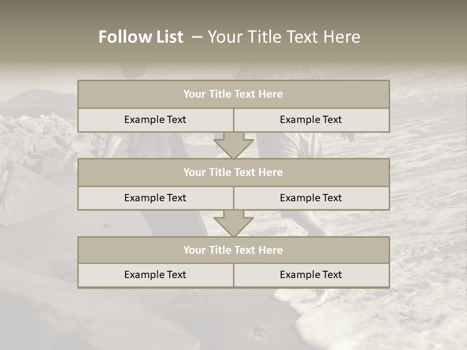 Retired Couple On Beach Series. Series1Rc PowerPoint Template